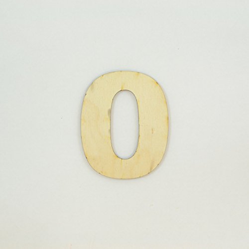 Wood Numbers in The Arial Font 