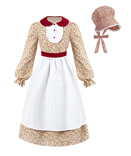 Laura Ingalls,Little House Prairie Dress/Girls Pioneer Costume –  Heritagecostumes