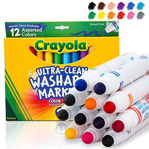 Crayola Ultra Clean Washable Markers, Fine Line Marker Set, Gift for K –  ToysCentral - Europe