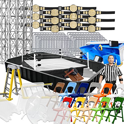 Super Deluxe Wrestling Action Figure Ring & Accessories Special