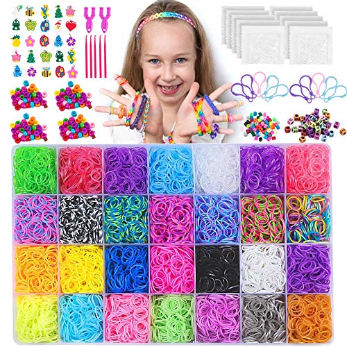 Elastic Rubber Colourful Loom Bands Starter Box with Crochet