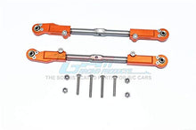 Load image into Gallery viewer, Arrma KRATON/Notorious/Outcast Upgrade Parts Aluminum + Stainless Steel Rear Upper Arm Tie Rod - 2Pc Set Orange
