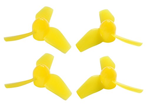 Microheli Plastic 3-Blade Propeller 31mm/0.8mm Shaft CW/CCW Set (YELLOW) - BLADE INDUCTRIX FPV / PRO