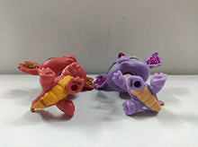 Load image into Gallery viewer, 2pcs/Lot Littlest pet Shop Rare Lps Red &amp; Purple Sparkle Glitter Dragon
