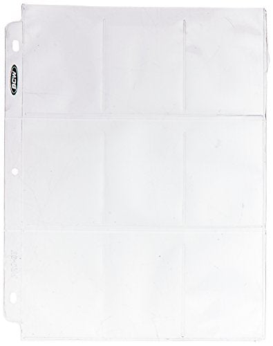 BCW 100 9-Pocket Plastic Sheets
