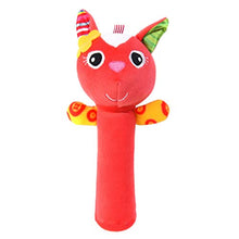 Load image into Gallery viewer, Toyvian Infant Rattles Baby Rattles Handbells Fox Hand Development Shake and Grasp Plush Hand Rattle Bells Toy Plush Toy for Newborn Toddler
