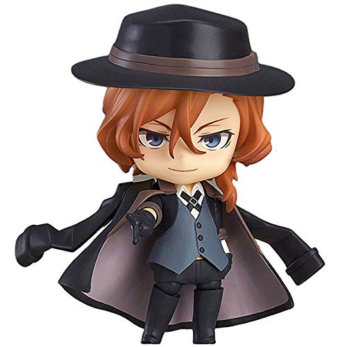 Aoemone Bungo Stray Dogs Nakahara Chuuya Q Version Nendoroid Action Figures With Accessories Movable Anime Figures Statue Toy Cartoon Game Character Model Desktop Decorations Ornaments