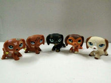 Load image into Gallery viewer, 5pcs/Lot Set Littlest Pet Shop LPS Dachshund Dog Brown White lps Figure Toys Rare
