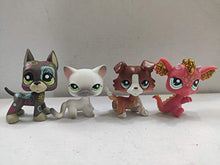 Load image into Gallery viewer, 4pcs lot Set Littlest Pet Shop Collie Dog Great Dane Dog Cat Kitty Red Dragon LPS Figure Toys lps Rare
