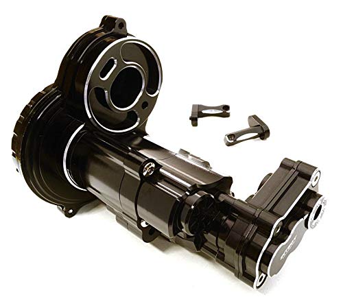 Integy RC Model Hop-ups C27126BLACK Billet Machined Alloy Gearbox Housing for Axial SCX10 II w/LCG Transfer Case