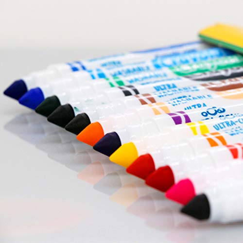 YPLUS Washable Markers for Kids, 12 Colors Fabric Markers Bulk for Col –  ToysCentral - Europe