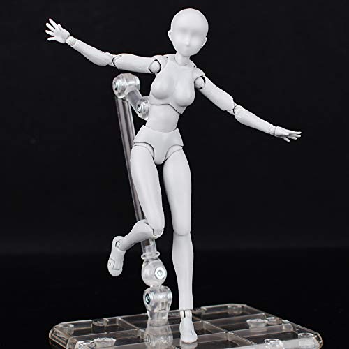 Action Figures Body Kun & Body Chan DX PVC Model SHF Grey Color with Box  Drawing Figure Models for Artists(Female+Male)