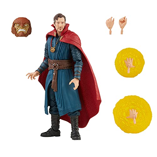 Spider-Man Marvel Legends Series Doctor Strange 6-inch Collectible Action Figure Toy and 4 Accessories and 1 Build-A-Figure Part(s), Multicolor