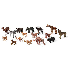 Load image into Gallery viewer, 16pcs Baby Safari Animals Figures Realistic Wildlife Creatures Figurines Baby Animals African Jungle Zoo Miniature Toys Cake Toppers Birthday Gift for Kids
