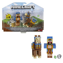Load image into Gallery viewer, Mattel Minecraft Craft-a-Block 2-Pk, Action Figures &amp; Toys to Create, Explore and Survive, Authentic Pixelated Designs, Collectible Gifts for Kids Age 6 Years and Older
