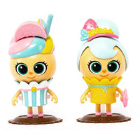 ToyTron Bread Barbershop Mini Cupcake, Mix & Match Fashion Play Figurine Doll, Character Collectable Figure as seen on Netflix, Collection Toy, 3.1inch Tall - BC (Pastel BonBon & Cotton Candy)