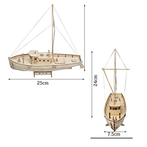 HAPYLY 1/30 Scale DIY Hobby Nakas Wooden Fishing Ship Science Equipmen –  ToysCentral - Europe