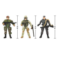 Load image into Gallery viewer, JOYIN 16 PCs Military Toy Soldiers Playset Army Men Figures with 12 Realistic Army Ranger Action Figures and Weapon Gear Accessories Military Combat Toys
