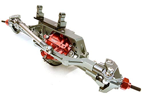 Integy RC Model Hop-ups C27114GUN Billet Machined Complete Front Axle Assembly for Axial 1/10 RR10 Bomber 4WD