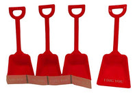 Small Toy Plastic Shovels Red, 30 Pack, 7 Inches Tall, 30 I Dig You Stickers