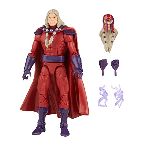 Hasbro Marvel Legends Series 6-inch Scale Action Figure Toy Magneto, Premium Design, 1 Figure, and 5 Accessories , Red