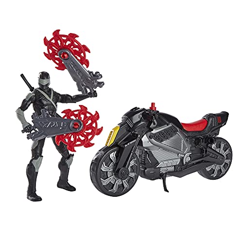 Snake Eyes: G.I. Joe Origins Snake Eyes with Stealth Cycle Figure and Vehicle with Ninja Spin Attack Feature, Toys for Kids Ages 4 and Up