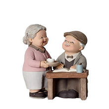 Load image into Gallery viewer, TOTAMALA Sweetheart Lovers Stay Together and Present a Gift Anniversary Wedding Resin Loving Elderly Couple Figurines Decoration for Grandparents Parents (F)
