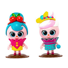 Load image into Gallery viewer, ToyTron Bread Barbershop Mini Cupcake, Mix &amp; Match Fashion Play Figurine Doll, Character Collectable Figure as seen on Netflix Animated Series, Collection Toy, 3.1inch Tall - DC (Disco &amp; Candy Pop)
