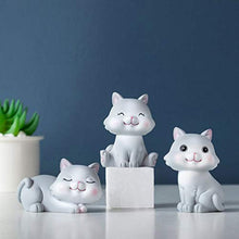 Load image into Gallery viewer, Garneck 2pcs Miniature Cat Figure Cat Characters Toys Mini Figure Collection Playset Home Decor Landscape Ornament (C,D)
