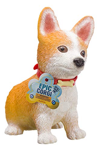 Toysmith Epic Puppies - Corgi Puppy Dog Realistic Pet Play Toy Figure for Kids (15 Inches Tall)