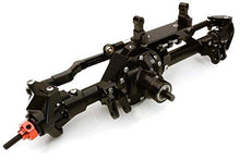 Load image into Gallery viewer, Integy RC Model Hop-ups C27112BLACK Billet Machined Complete Front Axle Assembly for Axial 1/10 RR10 Bomber 4WD
