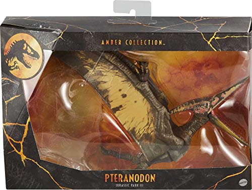 Jurassic World Amber Collection Pteranodon 6-in Dinosaur Action Figure, Movie-Authentic Detail, Movable Joints & Figure Display Stand, Collectible Gift 8 Years & Up