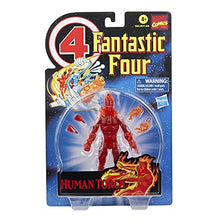 Load image into Gallery viewer, Marvel Hasbro Legends Series Retro Fantastic Four The Human Torch 6-inch Action Figure Toy, Includes 5 Accessories
