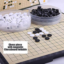 Load image into Gallery viewer, Chess Portable Set Magnetic Go Game Set Magnetic Collapsible Board Weiqi Educational Games Go Game Travel Set Magnetic Checkerboard for Kids LQHZWYC
