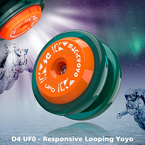 MAGICYOYO D4 UFO Responsive Yoyo, Professional Looping Yo Yo for Kits  Beginner, Plastic Yo-Yo Great