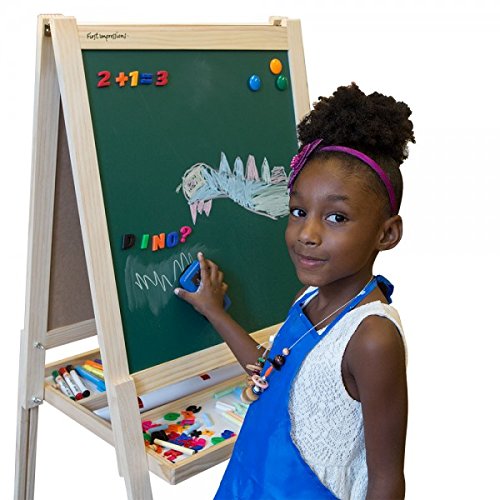 first impressions kids easel chalkboard and dry erase from
