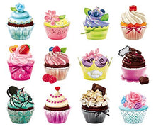 Load image into Gallery viewer, Cupcakes 12 Mini Shaped Puzzles Total of 500 Pieces By Lafayette Puzzle Company
