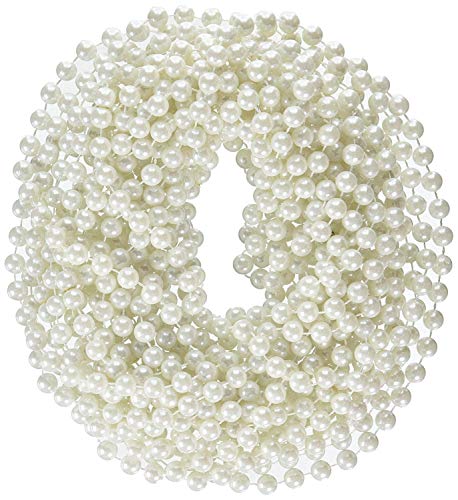 Rhode Island Novelty 48 Inch 12mm Faux Pearl Necklace, White, Pack Of 12