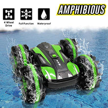 Load image into Gallery viewer, VOLANTEXRC Amphibious RC Car Boat for Kids 4WD Remote Control Vehicle for Water and Land 2.4Ghz All Terrain Truck Stunt 360 Rotating for Boys &amp; Girls Green
