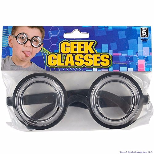 Round Bubbles Glasses Bug Eyes Specs Coke Bottle Costume Goggles