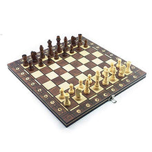 Load image into Gallery viewer, ZYF International Chess Set 3 in 1 Chess Game Ancient Chess Travel Chess Set Wooden Chess Piece Chessboard Casual Games (Size : 34 x 34cm)
