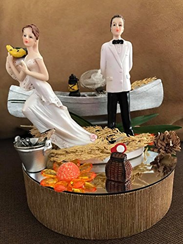 Fishing Wedding Cake Topper Centerpiece with Boat Decoration Keepsake –  ToysCentral - Europe