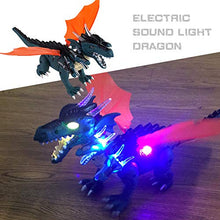 Load image into Gallery viewer, The Creative Five-Headed Dinosaur Toy has an Amazing Roar, which can Affect The Lights, gait Movements and Blowing Smoke
