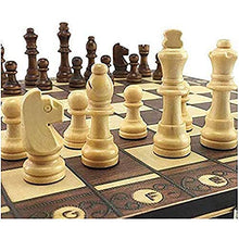 Load image into Gallery viewer, ZYF International Chess Set 3 in 1 Chess Game Ancient Chess Travel Chess Set Wooden Chess Piece Chessboard Casual Games (Size : 34 x 34cm)
