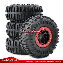 Load image into Gallery viewer, hobbysoul RC 2.2 Beadlock Wheels Crawler Tires, 4 Pieces,for RC 4WD Axial Tamiya
