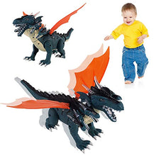 Load image into Gallery viewer, The Creative Five-Headed Dinosaur Toy has an Amazing Roar, which can Affect The Lights, gait Movements and Blowing Smoke
