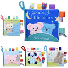 Load image into Gallery viewer, Baby 3D Cloth Book Sound Making Rattle,Intelligence Activity Stroller Pendant Toy - Elephant
