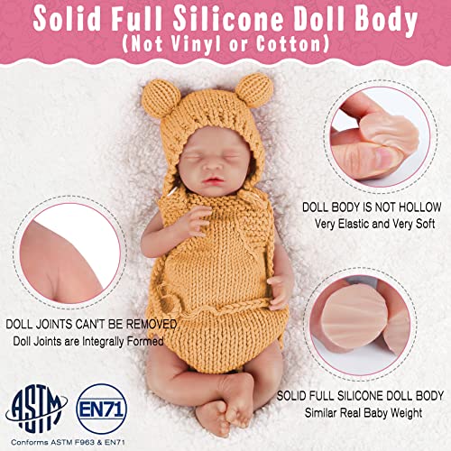 Vollence 18 inch Sleeping Full Silicone Baby Dolls,Not Vinyl Dolls