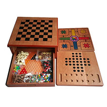 Load image into Gallery viewer, LANGWEI 10 in 1 Travel Chess Set, Checkers Snake Chess Toys Gift Chess Boards Game Set Backgammon Set | Wooden Chess Board Educational Toys for Kids and Adults,a
