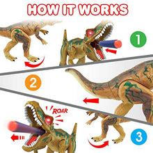 Load image into Gallery viewer, ArtCreativity Ejection Dinosaur Gun, Light Up Dinosaur Toy Blaster with 20 Bullets and Roaring Sound, T-Rex Shooting Dinosaur for Boys and Girls, Super Realistic Look, Best Birthday Gift for Kids 3+
